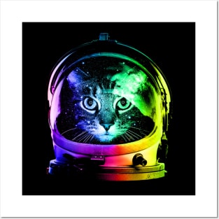 Astronaut cat Posters and Art